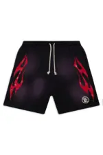 Hellstar Black Flame Shorts