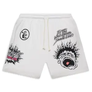 Hellstar Records Star White Shorts