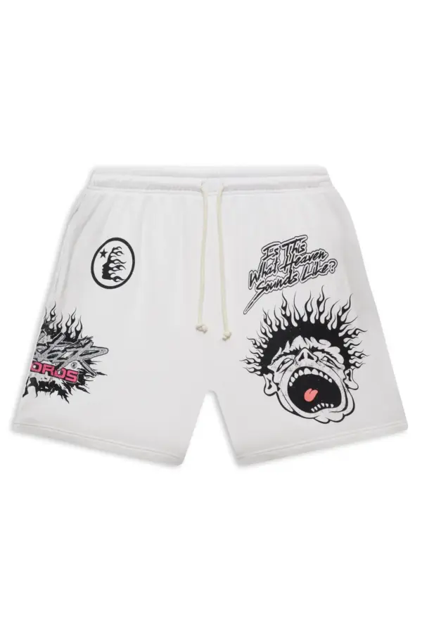 Hellstar Records Star White Shorts