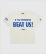 Hellstar Beat Us T-Shirt White/Blue