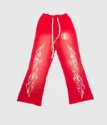 Hellstar Studios Flame Sweatpants in Red