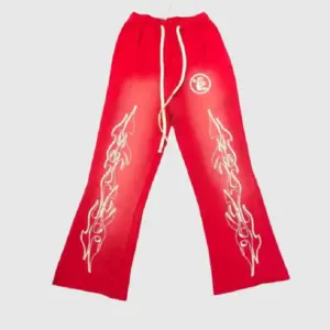 Hellstar Studios Flame Sweatpants in Red