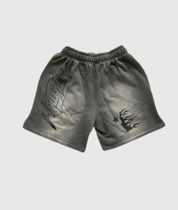 Hellstar Studios Records Star Shorts in Grey