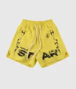 Hellstar Fashion Records Star Shorts in Yellow