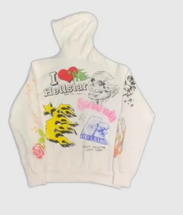 Hellstar Studios White Summer Love Hoodie